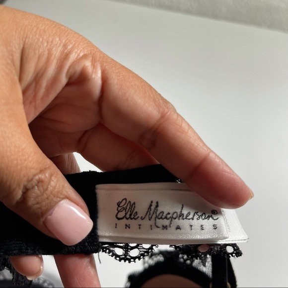 Elle Macpherson Black Lace Demi Underwire Bra 34A Lingerie - Picture 5 of 7